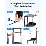 Amocart 4-Tier 3D Printer Filament Storage Rack with Wheels Printer Stand Spools Holder Cart for 3D Printing Station Office