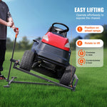 SucceBuy Lawn Mower Lift with Hydraulic/Threaded jack, 500/880 Lbs Adjustable Movable Lawn Lifter for Lawn Mower Garden Tractor