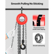 Load image into Gallery viewer, SucceBuy 1T/2T Hand Chain Hoist Manual Chain Block with 8/10/20ft Lifting Height Pulley Hoist for Garage Warehouse Machinery
