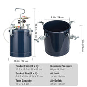 Load image into Gallery viewer, Amocart 10L Spray Paint Pressure Pot Tank Air Paint Pressure Pot Metal Rack Leak Repair Sealant for Industry Home Construction
