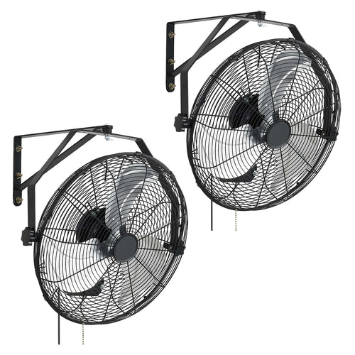 SucceBuy Wall Mount Fan 18/20 in Wall Mounted Hanging Fan with IP44-rated Protection 3-Speed Long Airflow Distance for Industry