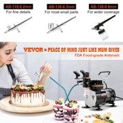 Load image into Gallery viewer, SucceBuy Professional Dual-Action Airbrush Kit 120W Electric Spray Gun Air Brush Painting Art Nail Tattoo Makeup Model Sprayer
