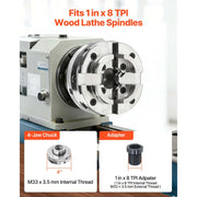 Load image into Gallery viewer, SucceBuy 4 Inch Wood Lathe Chuck 4-Jaw Self-Centering Wood Turning Chuck Set with 1in x 8TPI Thread &amp; Adapter for Woodworking - AMOCART
