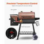 SucceBuy Wood Pellet Grill Smoker 8 in 1 BBQ Grills for Outdoor Cooking with Digital Controller Meat Probe 500°F Max Temperature