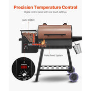 Load image into Gallery viewer, Amocart Wood Pellet Grill Smoker 8 in 1 BBQ Grills for Outdoor Cooking with Digital Controller Meat Probe 500°F Max Temperature

