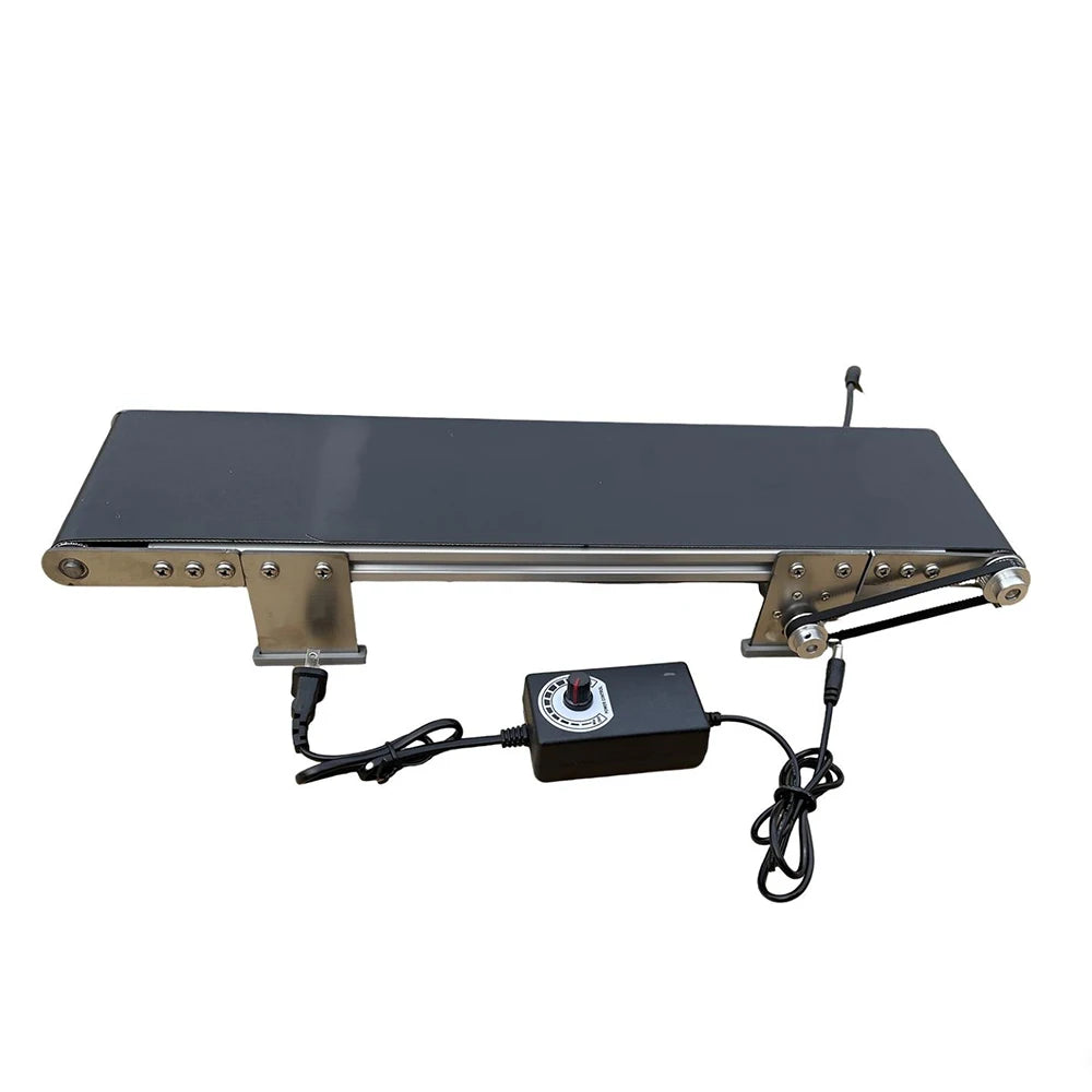 Small Desktop Conveyor Belt 12x50cm Mini Conveyor Cargo Lane Electric Production Line Conveyor Belt Teaching Equipment