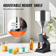 Load image into Gallery viewer, SucceBuy A03 5-50ml/5-100ml Manual Liquid Filling Machine Paste Bottle Filler Adjustable with Hopper for Water Shampoo Honey

