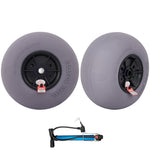 SucceBuy Beach Balloon Wheels 13" Replacement Sand Tires TPU Cart Tires for Kayak Dolly Canoe and Buggy w/ Free Air Pump 2-Pack