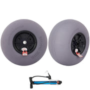 Load image into Gallery viewer, SucceBuy Beach Balloon Wheels 13" Replacement Sand Tires TPU Cart Tires for Kayak Dolly Canoe and Buggy w/ Free Air Pump 2-Pack
