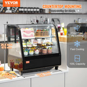 Load image into Gallery viewer, Amocart Refrigerated Display Case Countertop Pastry Display Case Lighting TURBO Cooling FrostFree AirCooling Rear Sliding Door
