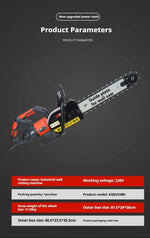 Electric Concrete Wall Cutter 5000W High Power Chainsaw Cutting Machine, Chainsaw Multi-Function Slotting Tool for Building