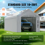SucceBuy Carport Replacement Canopy Cover Garage Top Tent Shelter Tarp Heavy-Duty Waterproof & UV Protected （Frame Not Include）