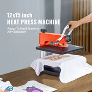 Load image into Gallery viewer, SucceBuy 5/6 in 1Heat Press Machine 12 x 15inches Fast Heating 360 Swing Away Digital Sublimation Transfer T-Shirt Vinyl Printer - AMOCART
