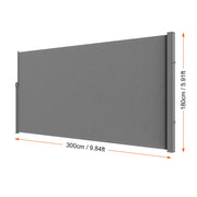 Load image into Gallery viewer, Amocart Retractable Side Awning Outdoor Privacy Polyester Water-proof Retractable Patio Screen UV 30+ Room Divider Wind Screen
