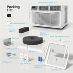 8000 BTU Window AC, Cools 350 Sq.Ft, Ultra Quiet, Energy Saving, LED Display & Remote, Custom