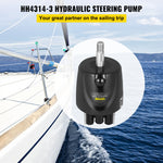 SucceBuy Outboard Hydraulic Steering Pump for Engines Till 150HP Front Mount Helm 1.4cu. in. for Fishing Marine Boat Accessories