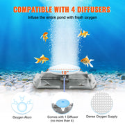 Charger l'image dans la visionneuse de galerie, SucceBuy Aérateur de bassin 550W, Système d'aération de lac jusqu'à 0,4 hectare 15 m, Tube lesté et diffuseur inclus pour l'alimentation
