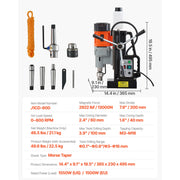 Load image into Gallery viewer, Amocart Magnetic Drill Press Portable Mag Drill Press Adjustable Speed for Metal Surface Industrial and Home Improvement Orange
