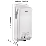 Load image into Gallery viewer, SucceBuy Hand Dryer Machinery Automatic High-speed Jet Double-sided Secure Robust Material Blade for Washroom Multicolor
