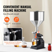 Load image into Gallery viewer, SucceBuy A03 5-50ml/5-100ml Manual Liquid Filling Machine Paste Bottle Filler Adjustable with Hopper for Water Shampoo Honey
