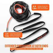Load image into Gallery viewer, Amocart 8350/10000 lbs Synthetic Winch Rope 50ft Line String Cable Rope with Forged Winch Hook for ATV Car Outdoor Accessories
