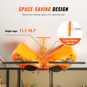 Load image into Gallery viewer, SucceBuy Kayak Ceiling Storage Rack Ceiling Storage Rack for 2 Kayak Canoe SUP Adjustable Height Overhead Kayak Holder Hanger - AMOCART

