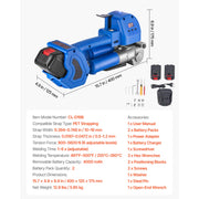 Load image into Gallery viewer, SucceBuy Electric Strapping Machine with Digital Display fit 0.39-0.74in Wide Straps Handheld Pallet Banding Tool for Packaging - AMOCART
