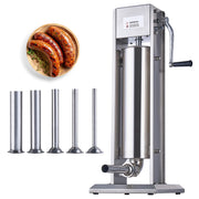 Load image into Gallery viewer, SucceBuy Manual Sausage Stuffer 7 L / 15 LBS Vertical Food-Grade 304 Stainless Steel for Home Kitchen Restaurant 23.2lbs - AMOCART
