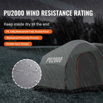Amocart SUV Camping Tent, 8'-8' SUV Tent Attachment for Camping with Rain Layer and Carry Bag, PU2000mm Double Layer Truck Tent