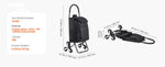 Amocart 36L 110Lbs Grocery Cart Folding Shopping Cart Hand-pulled Trolley Household Portable Storage Stair Climbing Handcart