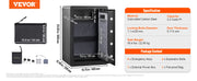Load image into Gallery viewer, Amocart Electric Safe 2.2/1.8 Cubic Feet Fingerprint&amp;Digital Security Cabinet Safe W/ Fire-proof Bag for Cash Jewelry Documents
