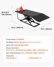 Load image into Gallery viewer, Amocart Motorcycle Lift Table 1000/1500lbs Pneumatic/Hydraulic Motorcycle Jack,Heavy Duty Bike Repair Stand for ATVs, Dirt Bike
