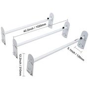 Bild in Galerie-Viewer laden, SucceBuy Van Roof Ladder Rack 2/3 Bars Alloy Steel Roof Racks 500/750 LBS Capacity Rain-Gutter Roof Rack Van Ladder Rack for Van
