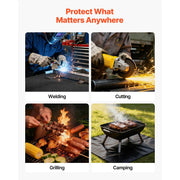 Load image into Gallery viewer, SucceBuy Welding Blanket 4 x 6/6 x 8 FT Silicone Coated Fiberglass Welding Blanket Flame Retardant Insulation Mat with Grommets - AMOCART

