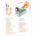 Amocart Automatic Webbing Cutting Machine Hot Cold Ribbon Cutting Machine with Adjustable Temperature LCD Display for Shoelaces