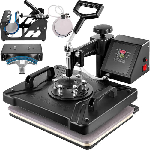 Amocart Combo Heat Press Machine 5/6/8 in 1 30*38CM 38*38CM Muntifunctional Sublimation Printer Transfer Mug Hat Plate T-Shirt