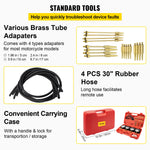 Amocart Fuel Vacuum Carburetor Synchronizer Carb Tool sync 4 Gauge Set with Rubber Hose Vacuum Balancer Meter Kit For Motorbike