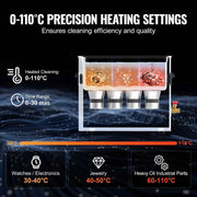 Load image into Gallery viewer, SucceBuy 2/3/6/10/15/30L Ultrasonic Cleaner with Heater Timer for Lab Tools Metal Parts Carburetor Brass Auto Parts Engine Parts
