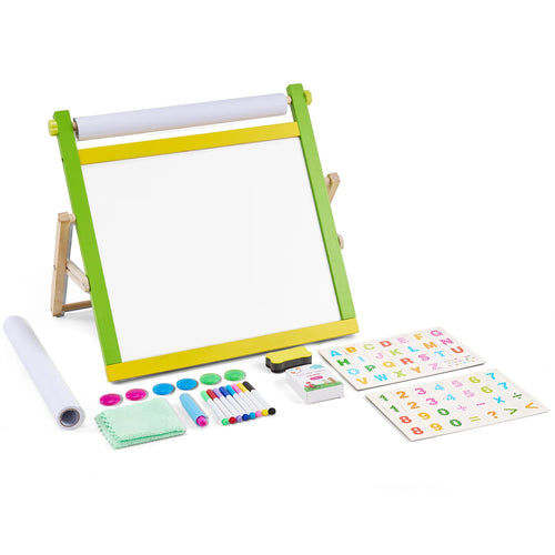 Amocart Children Magnetic Drawing Board 3-in-1 Double-Sided Wooden Kids Art Easel with Painting Accessories for Boys Girls Toys