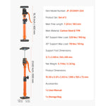 Amocart 2-Pack Cabinet Jack Support Pole Steel Telescopic Quick Support Rod Adjustable 3rd Hand System for Lifting Cargo Bars
