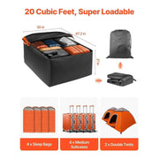 Load image into Gallery viewer, Amocart Car Rooftop Cargo Carrier Bag 20/23 Cubic Feet Roof Cargo Carrier 840D PVC Waterproof Car Roof Luggage Bag for  Vehicle
