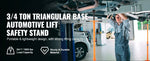 Amocart Underhoist Stand 3/4 Ton Capacity Pole Jack, Lifting from 43.3" to 70.9" Triangular Base Two Wheels Automotive Support
