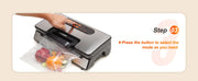 Charger l'image dans la visionneuse de galerie, Amocart 90Kpa 130W Vacuum Sealer Food Packaging Machine with Free 10pcs Vacuum bags for Household Kitchen Vacuum Food Sealing
