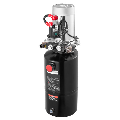 SucceBuy Hydraulic Power Unit 3200 PSI Max Relief Pressure & 0.91GPM Flow Rate with Metal Reservoir for Dump Trailer Car Lifting