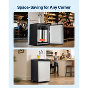 Load image into Gallery viewer, SucceBuy Beer Kegerator Triple/Dual Tap Home Draft Beer Dispenser for Ball Lock Full Size Keg Refrigerator w/ 5lbs CO2 Tank 162L - AMOCART
