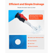 Charger l'image dans la visionneuse de galerie, Amocart Canvas Fish Pond 448.8Gal Above Ground Fish Pond, Foldable PVC Koi Tank with Frame and Drain Valve for Aquaculture Blue
