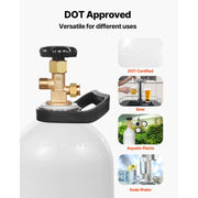 Load image into Gallery viewer, Amocart CO2 Tank 20 lbs New Aluminum Alloy Cylinder CO2 Air Tank with Light Spray Coating CGA320 Valve Purple Copper Siphon
