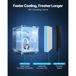 Amocart 48L 90L Mini Fridge Single Door Compact Refrigerator Adjustable Temperature Metal Shelf Energy Efficient Refrigerator
