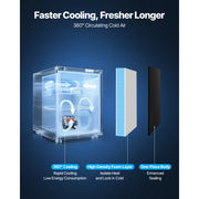 Load image into Gallery viewer, Amocart 48L 90L Mini Fridge Single Door Compact Refrigerator Adjustable Temperature Metal Shelf Energy Efficient Refrigerator
