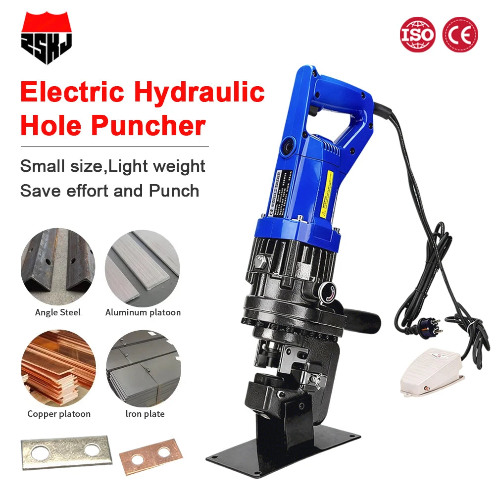 MHP20 Portable Electric Punching Machine Hydraulic Small Angle Iron Channel Steel Copper And Aluminum Plate Punching Machine